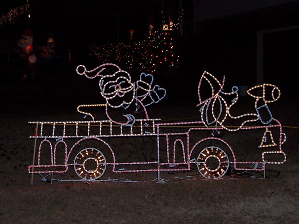 Close-up of "Santa's" new addition.