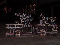 Close-up of "Santa's" new addition.