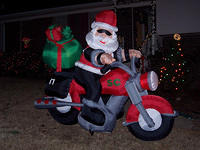 Santa on a motorcycle