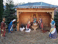 The OLS Nativity. Sadly the baby Jesus was stolen THREE times.