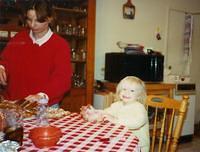 Megan, Leslie and what looks to be a Honey-baked Ham.