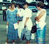 Kelley, Leslie & Pat Allbert right after Megan's Baptism.