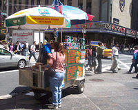 Street vendor - Radio City Music Hall across the street.