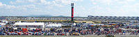 Lined up in pit road before the race.